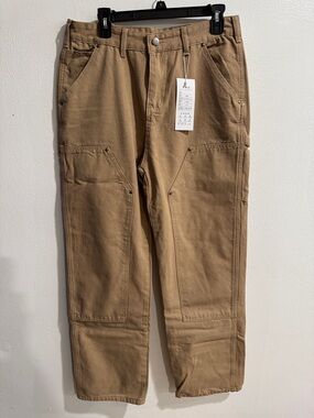 Mens Tan Work-Ready Style Cargo Pants in size Medium